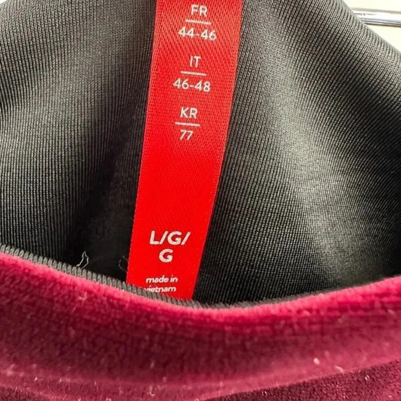 SPANX Velvet Burgundy Leggings Large B833 - Picture 5 of 5